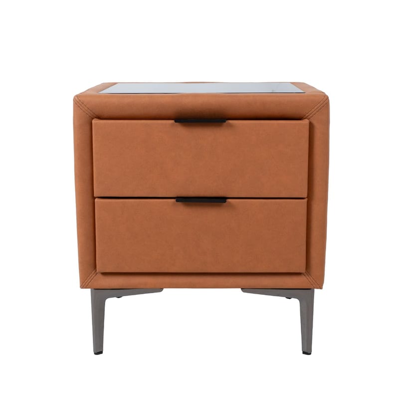 Natbord HOME4YOU Lena 50,5x41x54 cm cognacbrun - cognacbrun - Møbler - Borde - Aflastningsbord - Sengebord