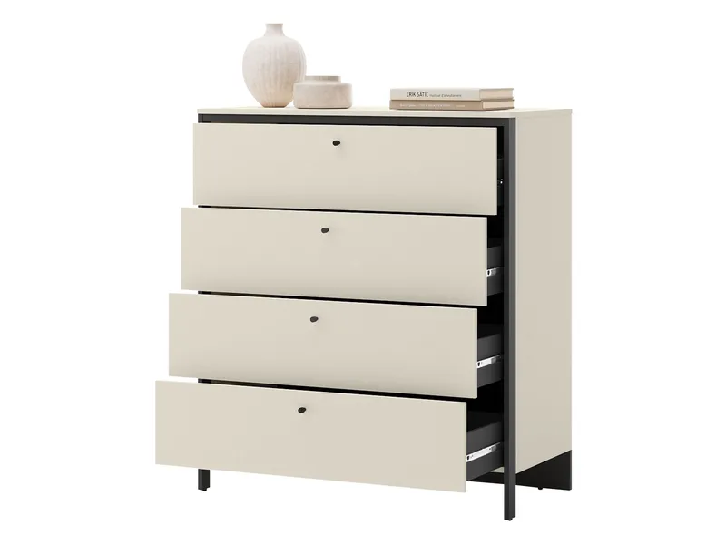 Navron Kommode 101 cm - Beige - Opbevaring - Opbevaringsmøbler - Kommode