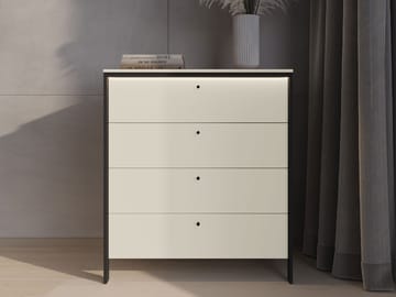 Navron Kommode 101 cm - Beige - Opbevaring - Opbevaringsmøbler - Kommode