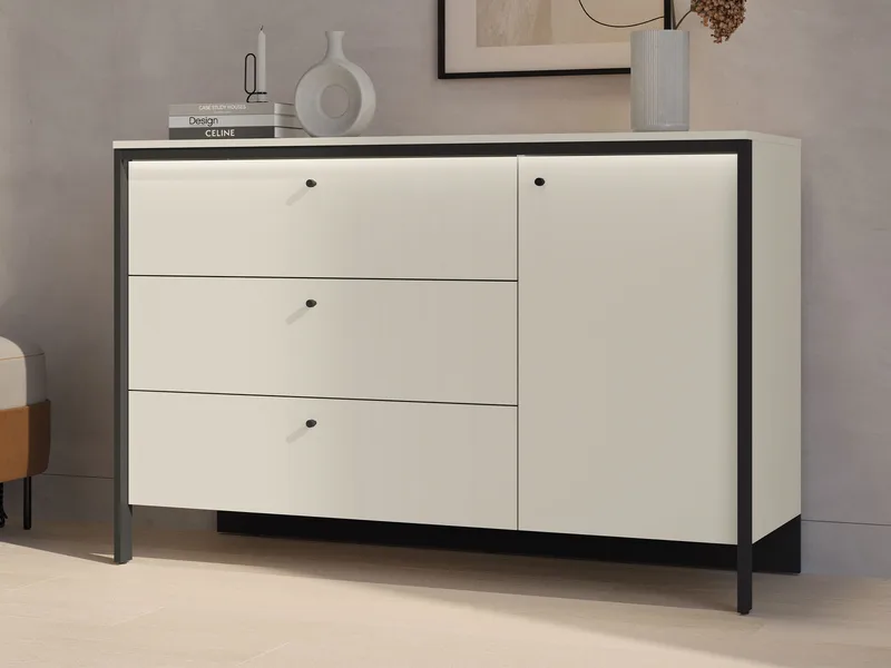 Navron Kommode 136 cm - Beige - Opbevaring - Opbevaringsmøbler - Kommode