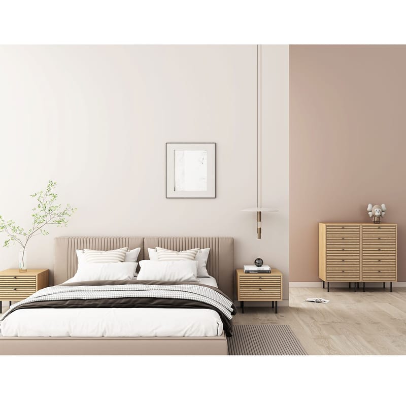 Nightstand HOME4YOU - brun - Møbler - Borde - Aflastningsbord - Sengebord