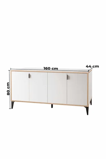 Olyros skænk 160 cm - Hvid - Opbevaring - Opbevaringsmøbler - Skænke & sideboards
