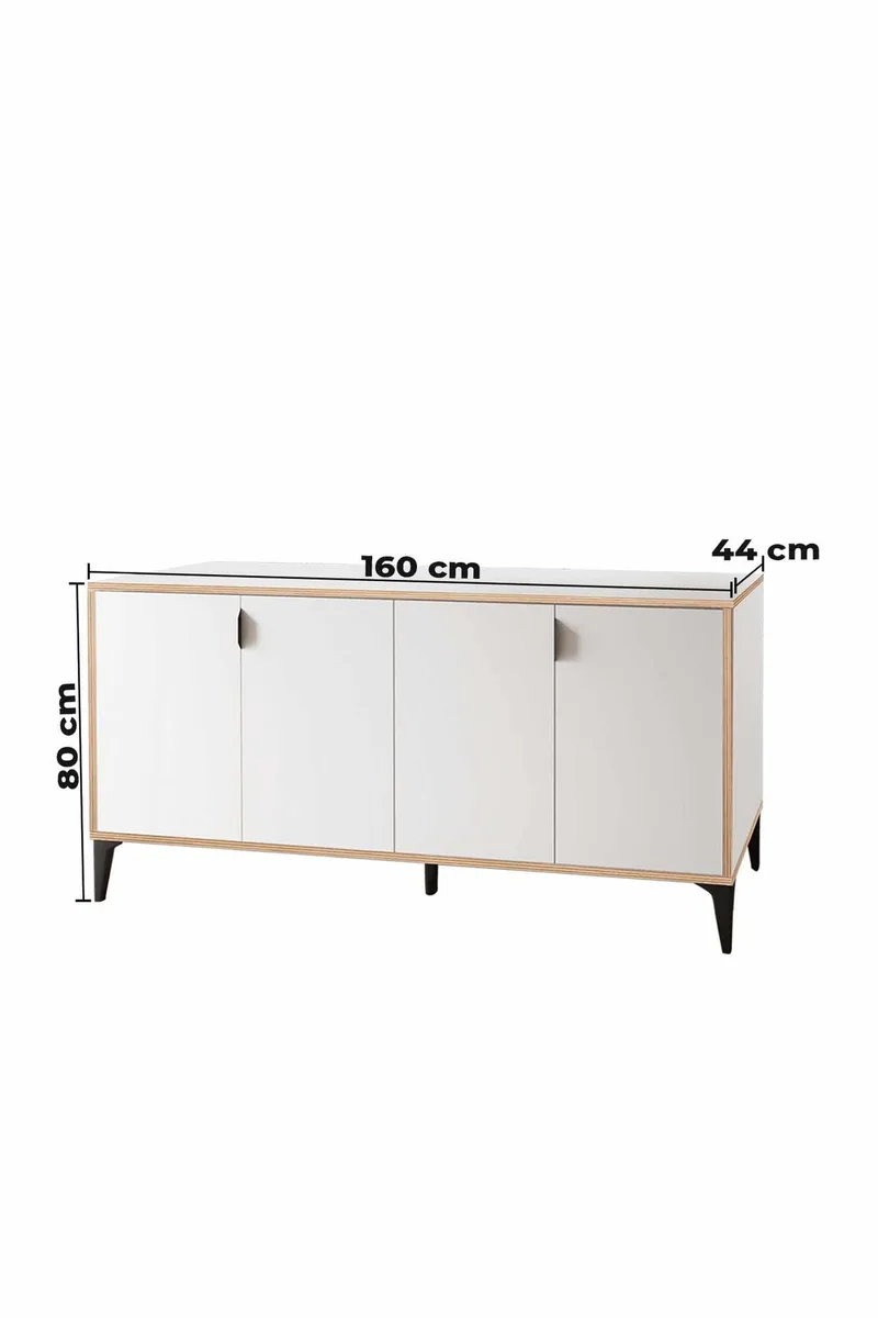 Olyros skænk 160 cm - Hvid - Opbevaring - Opbevaringsmøbler - Skænke & sideboards