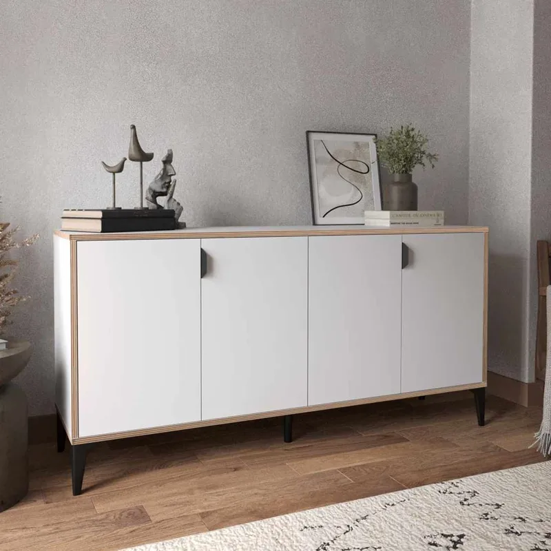 Olyros skænk 160 cm - Hvid - Opbevaring - Opbevaringsmøbler - Skænke & sideboards