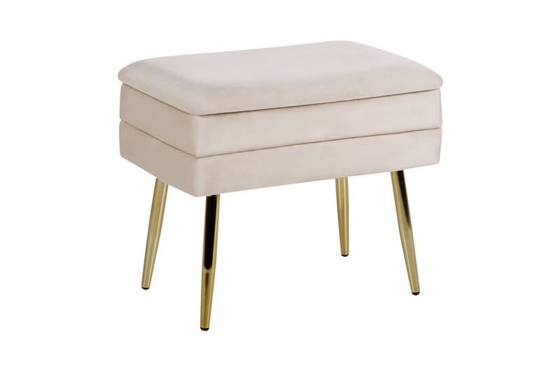 Opbevaringsbænk Odessa Beige/guld, Beige/guld