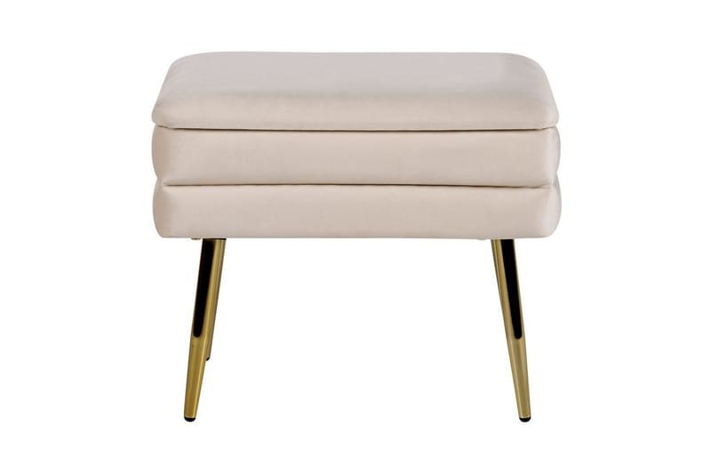 Opbevaringsbænk Odessa Beige/guld - Beige/guld - Opbevaring - Opbevaringsmøbler - Kister