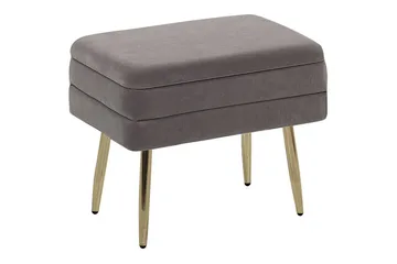 Opbevaringsbænk Odessa Grå/guld