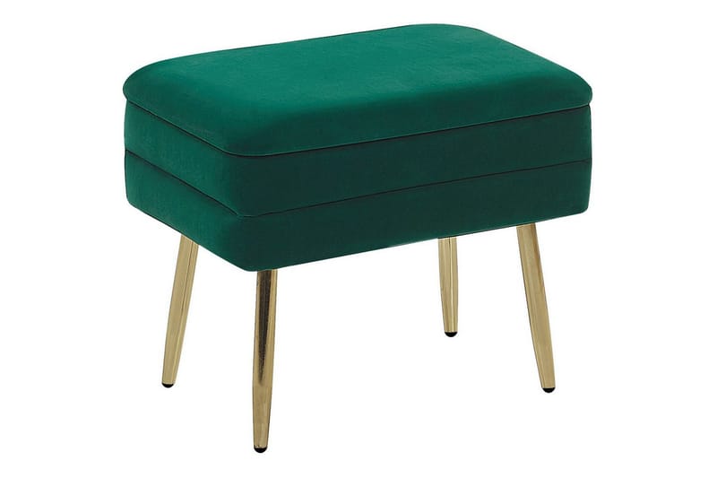 Opbevaringsbænk Odessa Grøn/guld - Grøn/guld - Opbevaring - Opbevaringsmøbler - Kister