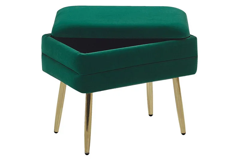 Opbevaringsbænk Odessa Grøn/guld - Grøn/guld - Opbevaring - Opbevaringsmøbler - Kister