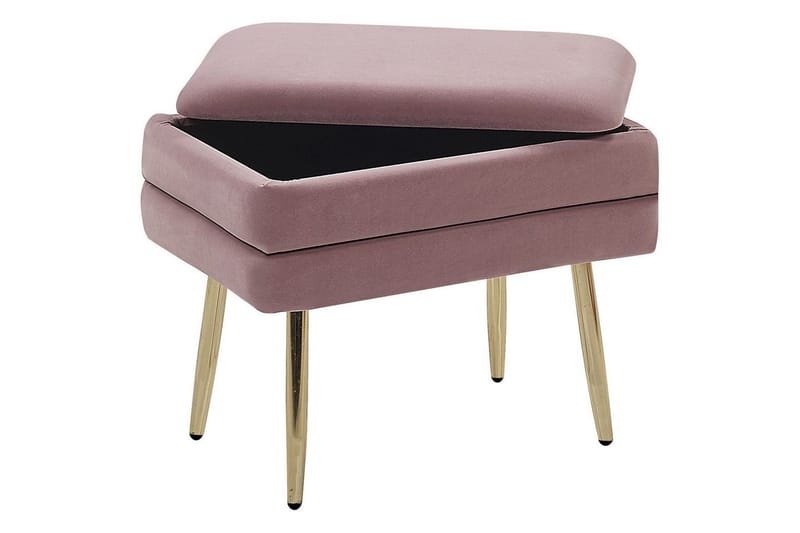 Opbevaringsbænk Odessa Rosa/guld - Rosa/guld - Opbevaring - Opbevaringsmøbler - Kister