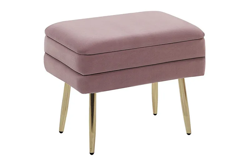 Opbevaringsbænk Odessa Rosa/guld - Rosa/guld - Opbevaring - Opbevaringsmøbler - Kister