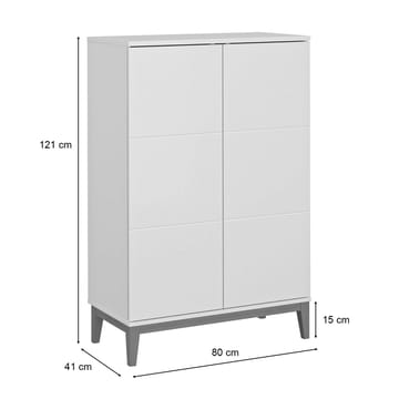 Pelle højskab 80x121 cm - Kashmir og eg - Opbevaring - Opbevaringsmøbler - Skænke & sideboards