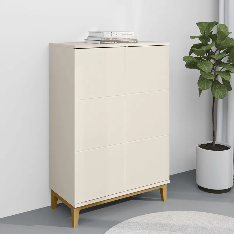Pelle højskab 80x121 cm - Kashmir og eg - Opbevaring - Opbevaringsmøbler - Skænke & sideboards