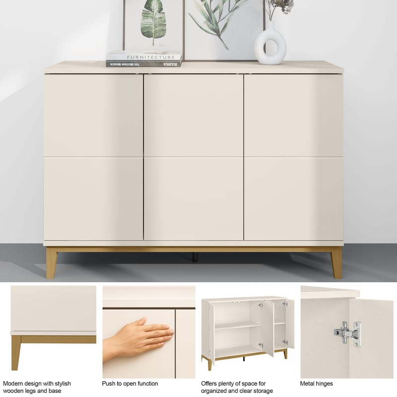 Pelle skænk 120x85 cm - Kashmir og eg - Opbevaring - Opbevaringsmøbler - Skænke & sideboards