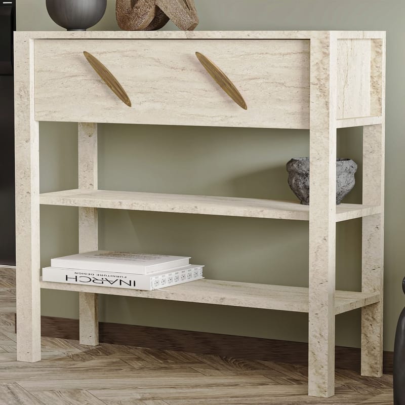 Relon Kommode 90x85x30 cm - Travertin - Opbevaring - Opbevaringsmøbler - Skænke & sideboards
