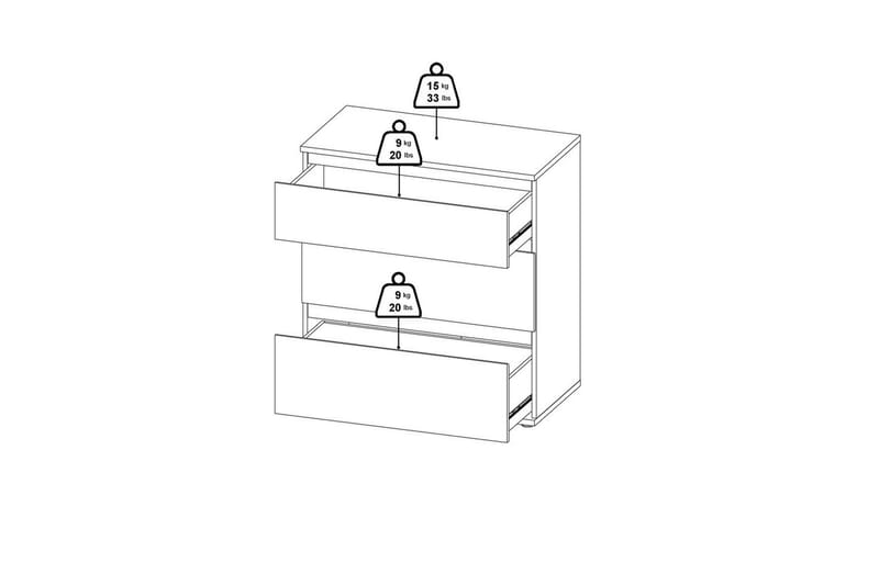 Rengo Kommode 76,8 cm - Natur - Opbevaring - Opbevaringsmøbler - Kommode