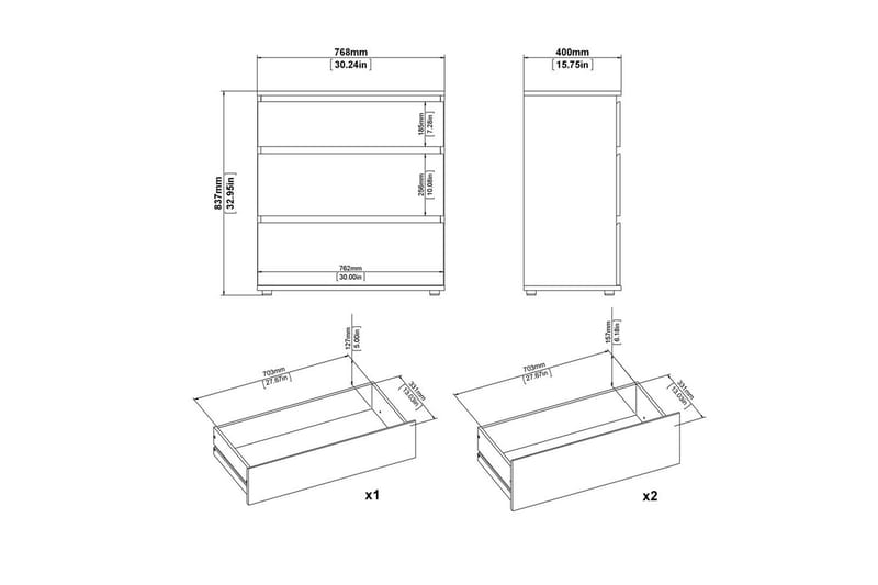Rengo Kommode 76,8 cm - Natur - Opbevaring - Opbevaringsmøbler - Kommode