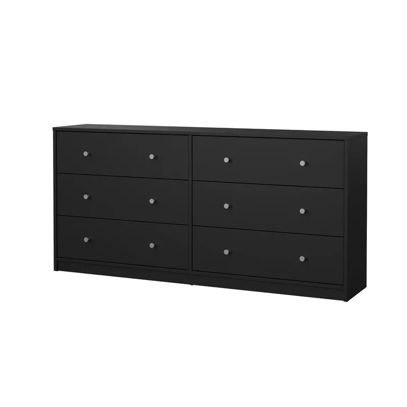 Renor Kommode dobbelt kommode med 6 skuffer 143x30x68 cm, undefined