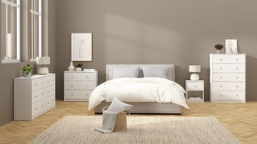 Renor Kommode med 5 skuffer Hvid 72x30x108 cm - Opbevaring - Opbevaringsmøbler - Kommode