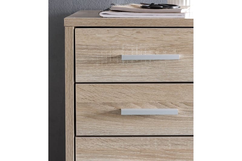 Rullecontainer Wohnling 5 skuffer med hjul, folieret spånplade, moderne stil Sonoma - Sonoma - Opbevaring - Opbevaringsmøbler - Kommode - Entrékommode