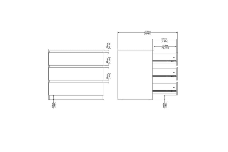 Salomns Kommode 77 cm - Hvid - Opbevaring - Opbevaringsmøbler - Kommode - Entrékommode