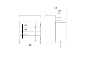 Salomns Skænk 80,4x40 cm - Hvid - Opbevaring - Opbevaringsmøbler - Skænke & sideboards