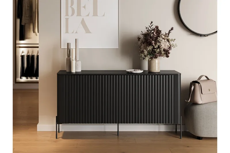 Sherie Skænk 150x40 cm - Sort - Opbevaring - Opbevaringsmøbler - Skænke & sideboards