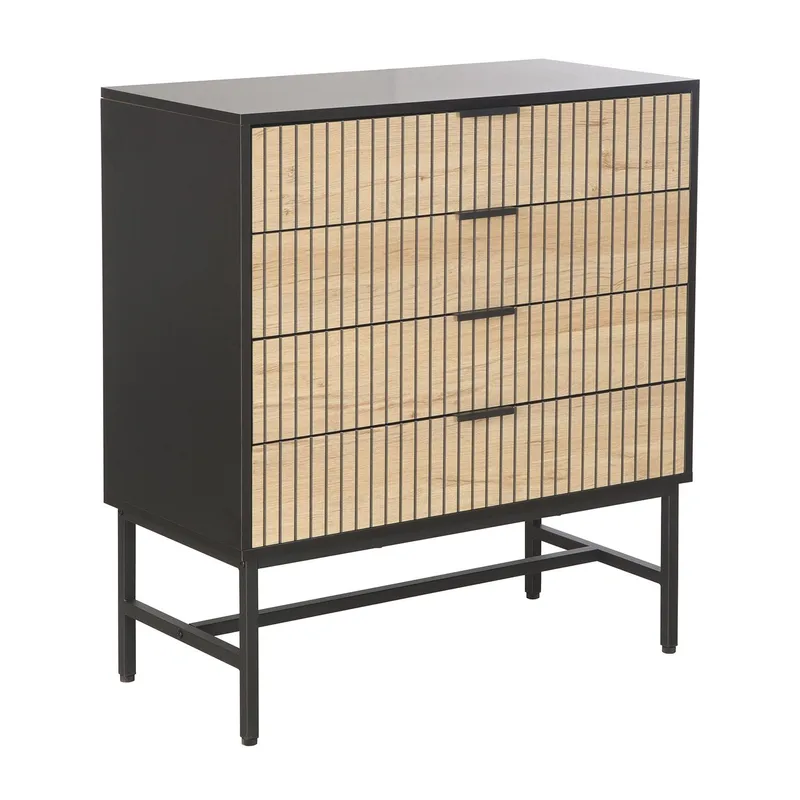 Side Board HOME4YOU, sort / lyst træ