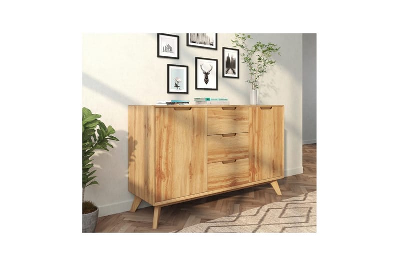 Sideboard & skænk Loft24 Skænk Ezra 120x40x75 cm Natur - Opbevaring - Opbevaringsmøbler - Skænke & sideboards