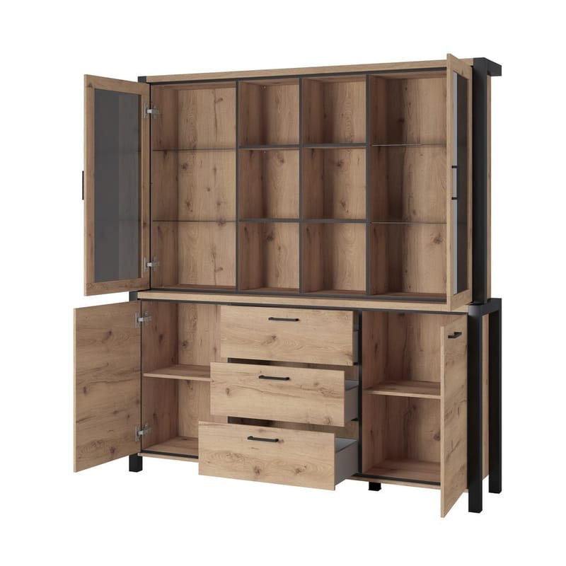 Sideboard- 26 hjørneskabssæt Aktiv 4 døre 3 skuffer 04+26 - Opbevaring - Opbevaringsmøbler - Kommode