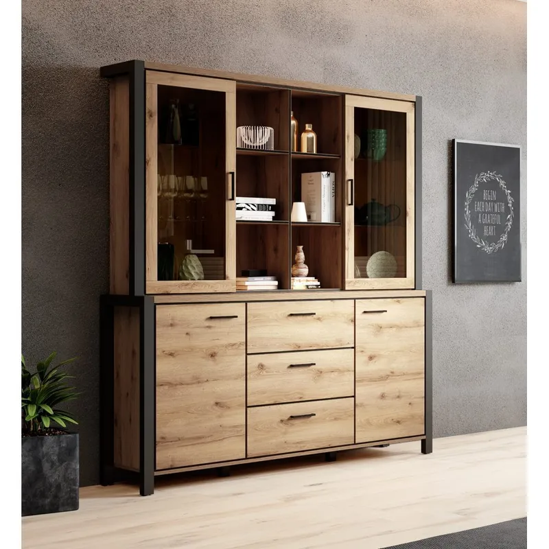 Sideboard- 26 hjørneskabssæt Aktiv 4 døre 3 skuffer 04+26 - Opbevaring - Opbevaringsmøbler - Kommode