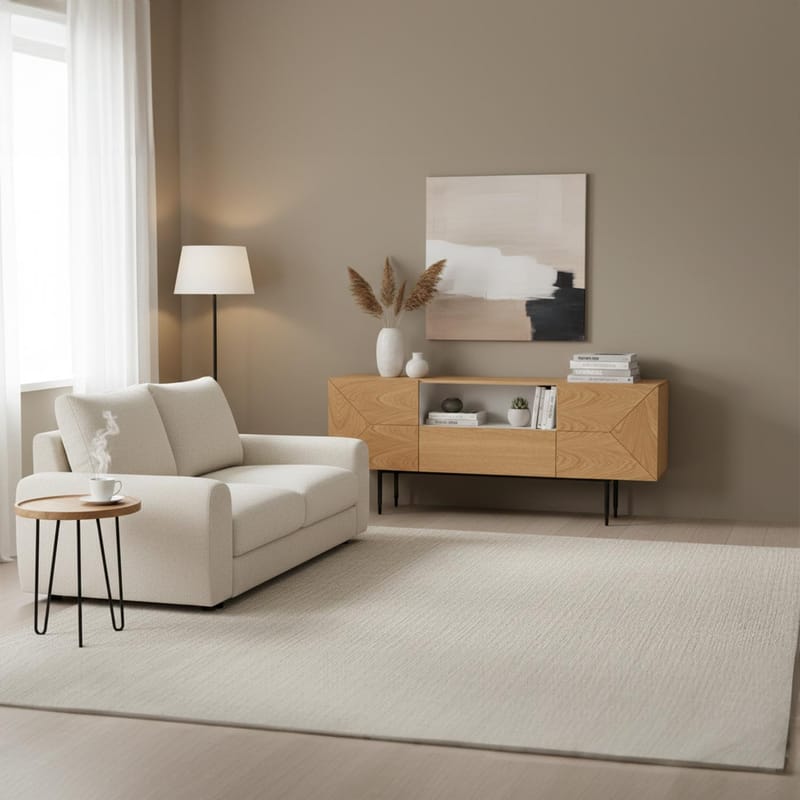 Sideboard HOME4YOU - Beige - Opbevaring - Opbevaringsmøbler - Skænke & sideboards