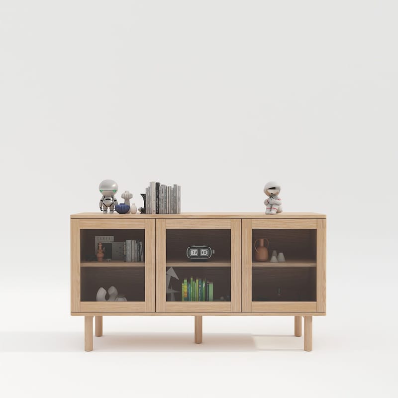Sideboard HOME4YOU - egefinish - Opbevaring - Opbevaringsmøbler - Skænke & sideboards