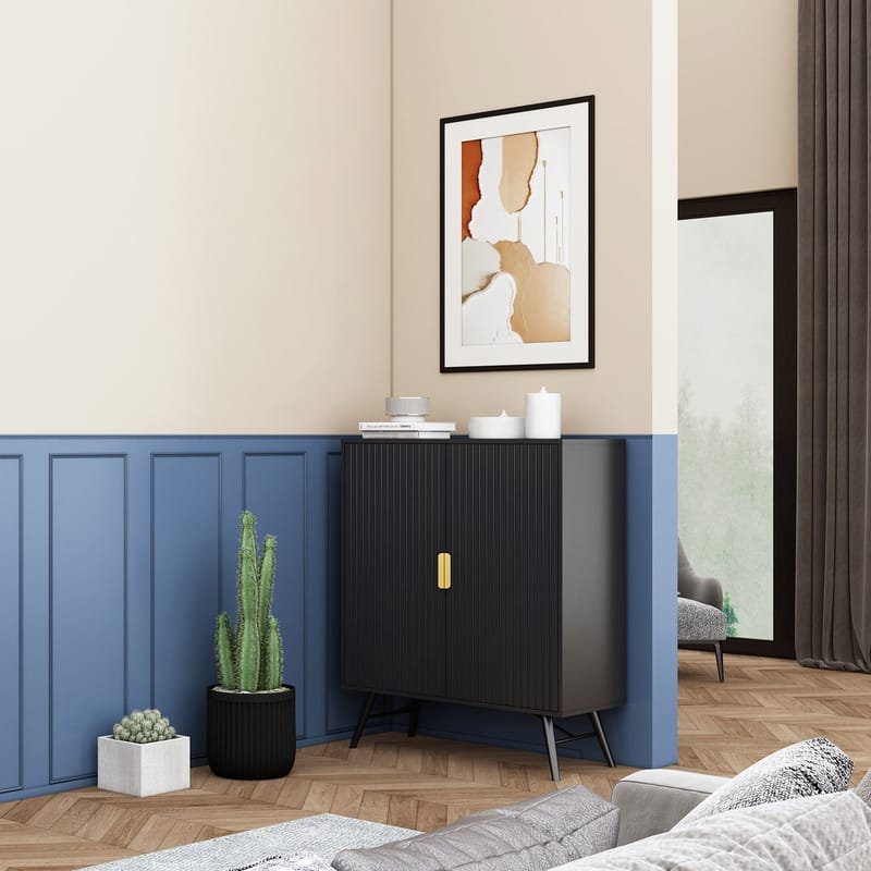 Sideboard HOME4YOU - Sort - Opbevaring - Opbevaringsmøbler - Skænke & sideboards