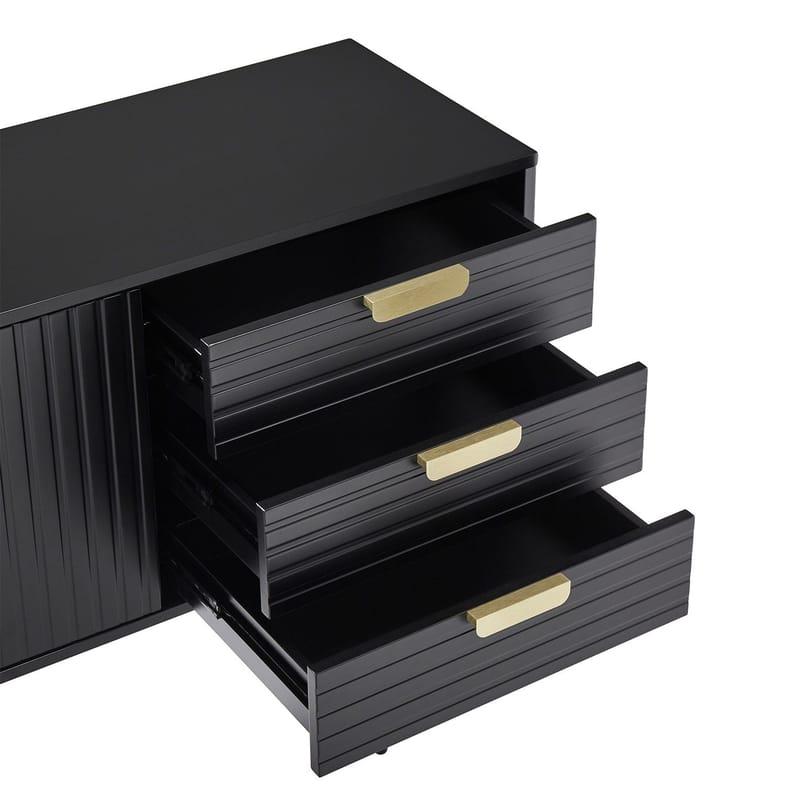 Sideboard HOME4YOU - Sort - Opbevaring - Opbevaringsmøbler - Skænke & sideboards