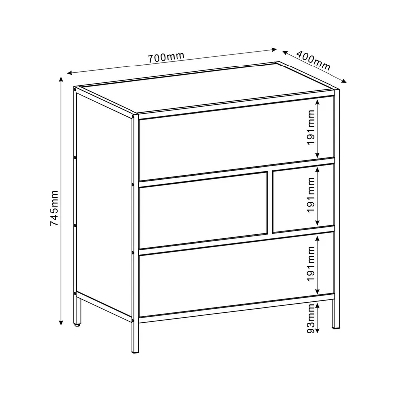 Sideboard HOME4YOU - Opbevaring - Opbevaringsmøbler - Skænke & sideboards
