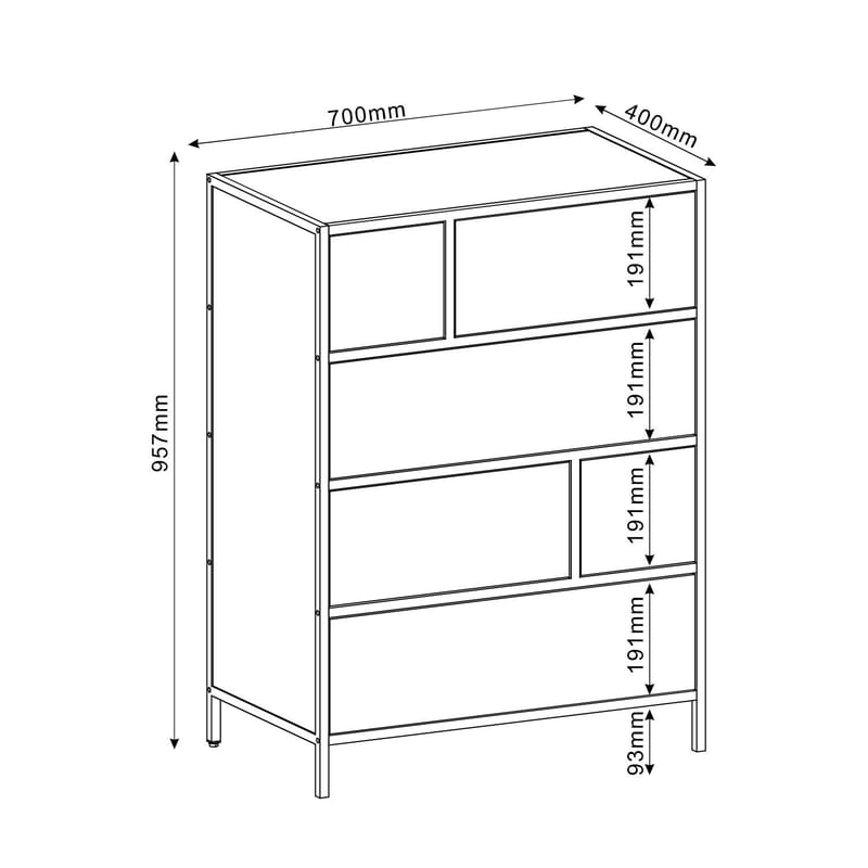 Sideboard HOME4YOU - Opbevaring - Opbevaringsmøbler - Skænke & sideboards