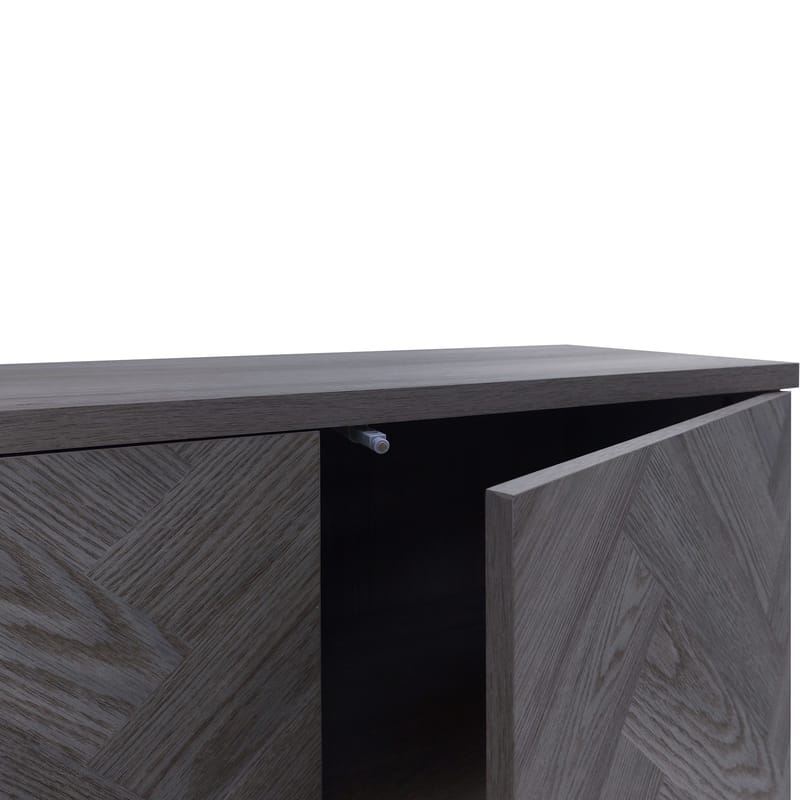 Sideboard Loft24 Grått fiskbensmönster/grå ek - Grå eg i sildebensmønster / grå eg - Opbevaring - Opbevaringsmøbler - Skænke & sideboards