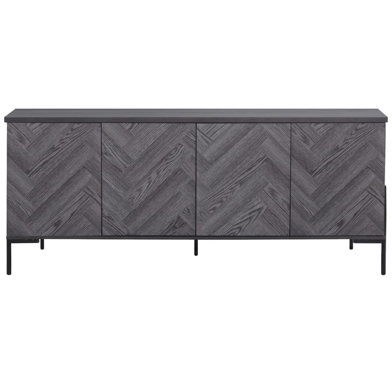 Sideboard Loft24 Grått fiskbensmönster/grå ek - Grå eg i sildebensmønster / grå eg - Opbevaring - Opbevaringsmøbler - Skænke & sideboards