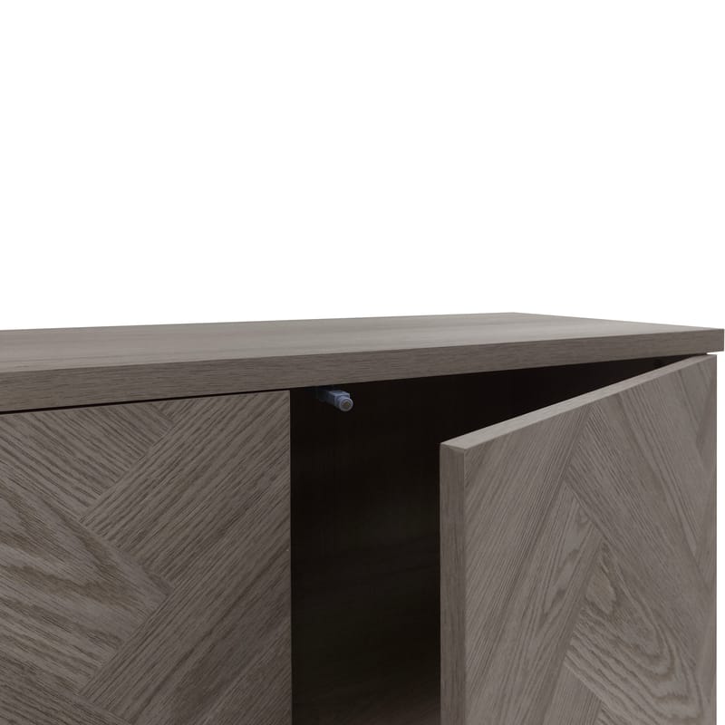 Sideboard Loft24 Vitt fiskbensmönster/vit ek - Hvid eg i sildebensmønster / hvid eg - Opbevaring - Opbevaringsmøbler - Skænke & sideboards