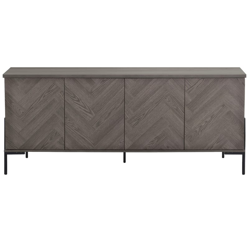 Sideboard Loft24 Vitt fiskbensmönster/vit ek - Hvid eg i sildebensmønster / hvid eg - Opbevaring - Opbevaringsmøbler - Skænke & sideboards