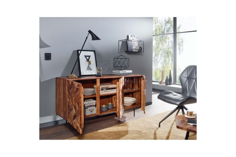 Sidobord & lampbord Wohnling Brun, Svart - Opbevaring - Opbevaringsmøbler - Skænke & sideboards