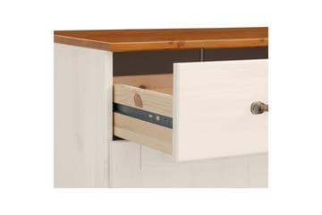 Skænk & skænkesektion Loft24 Skænk Alby 125x38x85 cm, hvid/honning Vit,Natur - Opbevaring - Opbevaringsmøbler - Skænke & sideboards