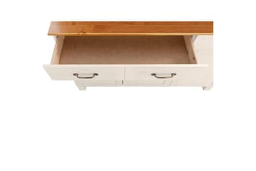 Skænk & skænkesektion Loft24 Skænk Alby 125x38x85 cm, hvid/honning Vit,Natur - Opbevaring - Opbevaringsmøbler - Skænke & sideboards