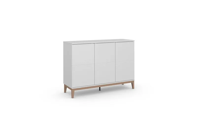 Skænk & skænkesektion Loft24 Skænk Pelle 120x41x85 cm, hvid/Wotan-eg Vit, undefined