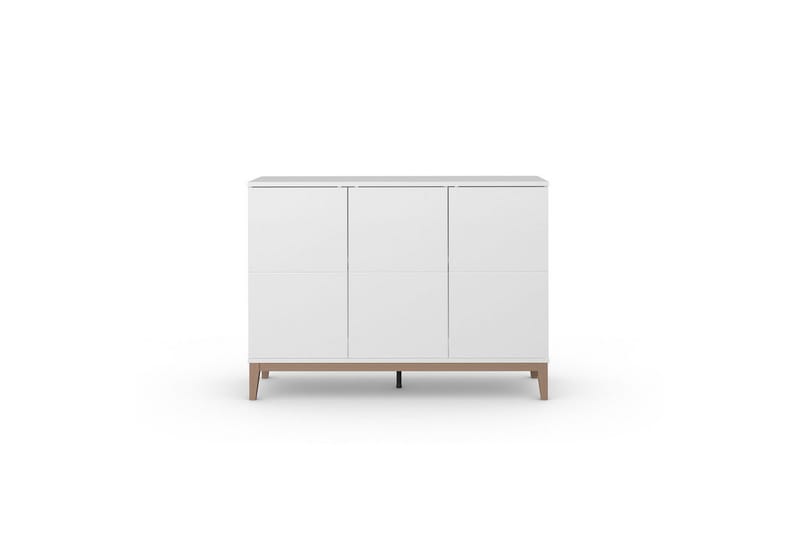 Skænk & skænkesektion Loft24 Skænk Pelle 120x41x85 cm, hvid/Wotan-eg Vit - Opbevaring - Opbevaringsmøbler - Skænke & sideboards