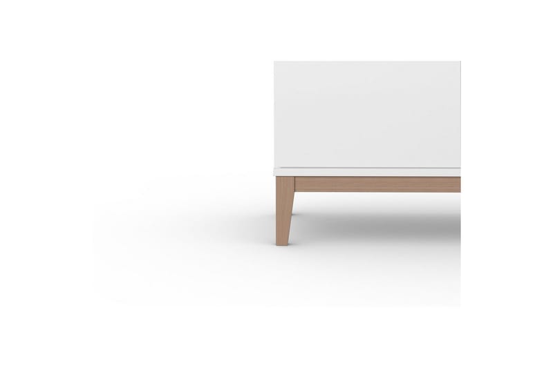 Skænk & skænkesektion Loft24 Skænk Pelle 120x41x85 cm, hvid/Wotan-eg Vit - Opbevaring - Opbevaringsmøbler - Skænke & sideboards