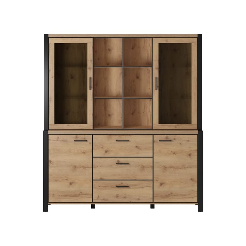 Skænk- & vitrinesæt Aktiv 4 døre 3 skuffer 04+26 - Opbevaring - Opbevaringsmøbler - Kommode