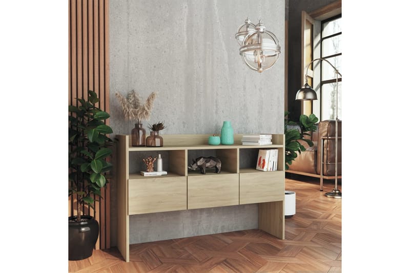 skænk 105x30x70 cm spånplade sonoma-eg - Brun - Skænke & sideboards