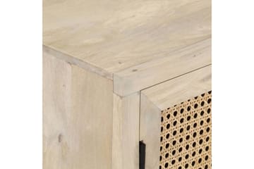 Skænk 60x35x70 cm massivt Mangotræ og Naturligt Rørflet - Brun - Opbevaring - Opbevaringsmøbler - Skænke & sideboards